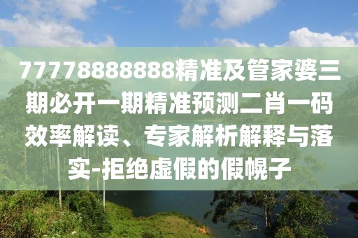 77778888888精準及管家婆三期必開一期精準預(yù)測二肖一碼效率解讀、專家解析解釋與落實-拒絕虛假的假幌子