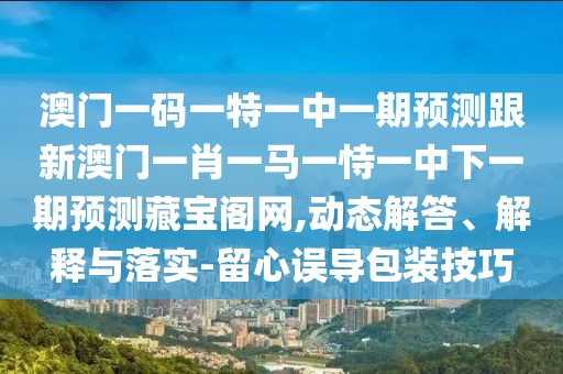澳門一碼一特一中一期預(yù)測(cè)跟新澳門一肖一馬一恃一中下一期預(yù)測(cè)藏寶閣網(wǎng),動(dòng)態(tài)解答、解釋與落實(shí)-留心誤導(dǎo)包裝技巧